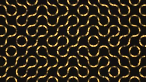 Gold wave pattern on dark background Stock Illustration