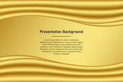 Gold wave presentation background Stock Illustration