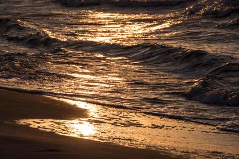 Gold waves. Stock Photos