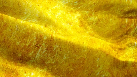 Gold waving flag. Abstract motion background shining gold particles stars sparks Stock Footage 109508035