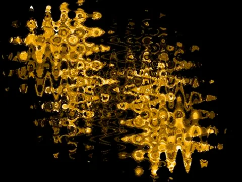 Gold wavy abstract background. Stock Illustration