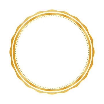 Gold wavy circular border with dotted pattern.Vector illustration 스톡 일러스트
