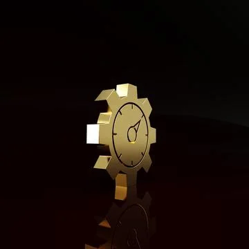 Gold Web analytics information and development website statistic icon isolate イラスト素材