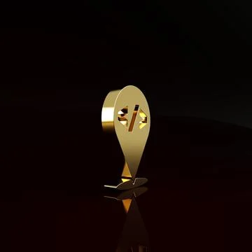 Gold Web design and front end development icon isolated on brown background.  Stock Illustration