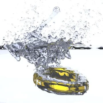 Gold Wedding Ring - Splash Stock Illustration