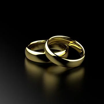 Gold wedding rings Illustrazione stock