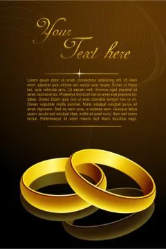 Gold wedding rings Stock Illustration