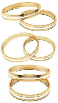 Gold wedding rings Stock Illustration