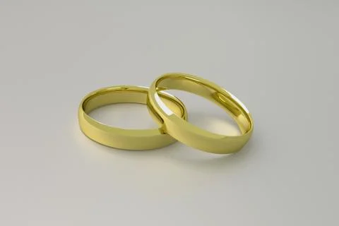 Gold Wedding Rings Stock Illustration