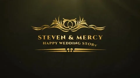 Gold Wedding Titles Stock After Effects
