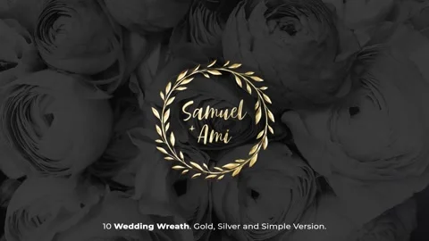 Gold Wedding Wreath After Effects素材