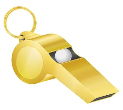 Gold whistle Stock Illustration