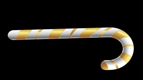Gold White Candy Cane 스톡 동영상 256356472