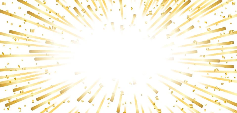 Gold white firework background Stock Illustration