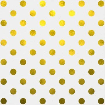 Gold White Polka Dot Pattern Swiss Dots Texture Digital Paper Stock Illustration
