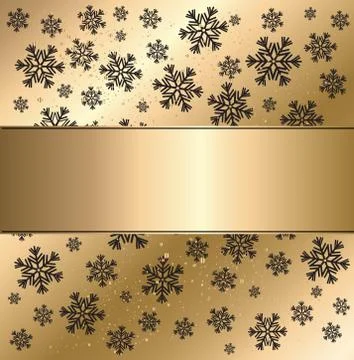 Gold winter abstract background Stock Illustration