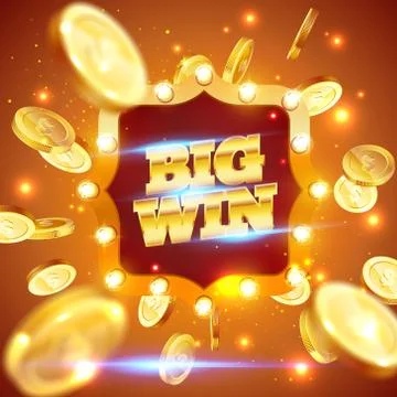 The gold word Big Win Stock Illustration