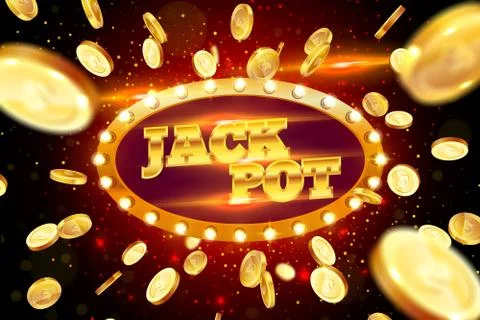 The gold word Jackpot, Stock Illustration