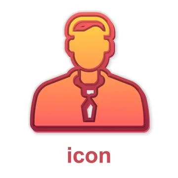 Gold Worker icon isolated on white background. Business avatar symbol user .. Illustrazione stock