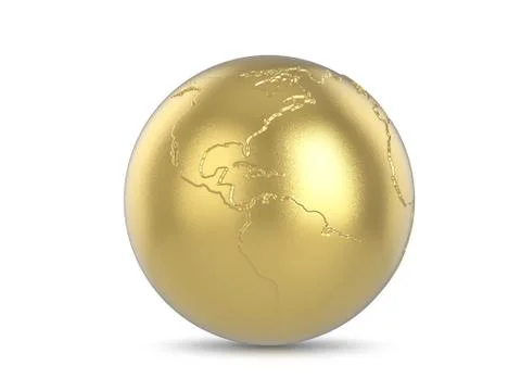 Gold world globe Stock Illustration