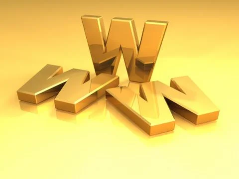 Gold www 库存插图