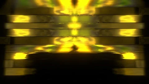 Gold Yellow Mirrored Light Layers Stock Footage 326751352