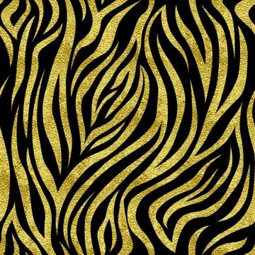 Gold zebra pattern Illustrazione stock
