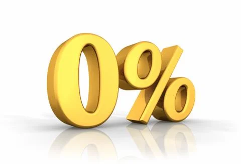 Gold zero percent Stock Illustration