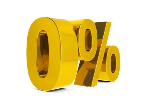 Gold Zero Percent Stock Illustration