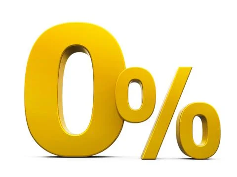 Gold Zero Percent Stock Illustration