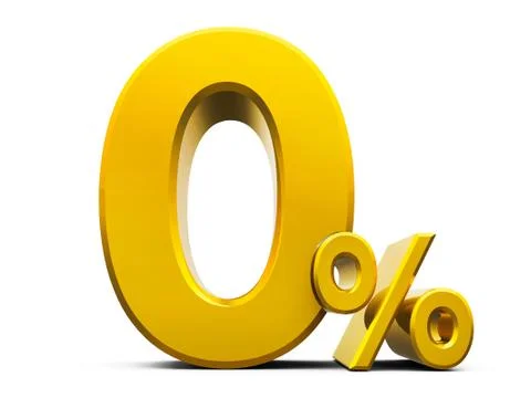 Gold Zero Percent Stock Illustration