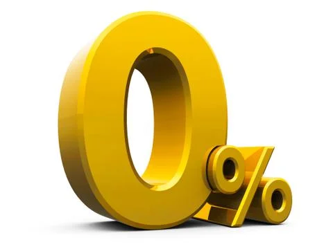 Gold Zero Percent Stock-Illustration