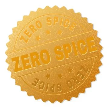 Gold ZERO SPICE Medallion Stamp Illustrazione stock