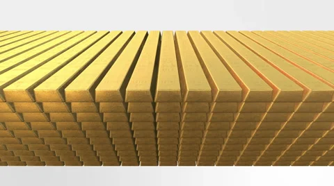 Gold4Endless expanding stacks of gold bars Bricks Stock Footage 45030355
