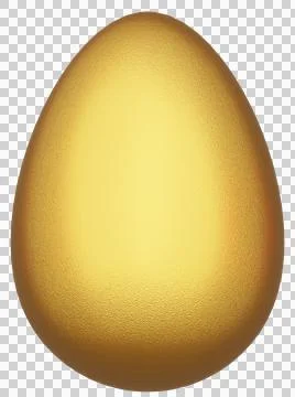 Golden 3D Easter Egg Stock Illustration