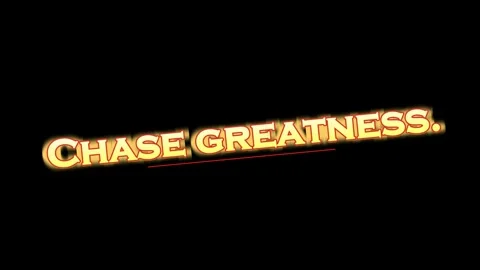 Golden 3D metallic text reading Chase appearing on a solid black background Stock Footage 346133194