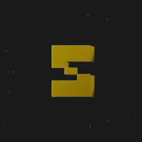 Golden 3D Number Five Falling Down with Reflection on Dark Background, Moti.. Stock Footage 346283998