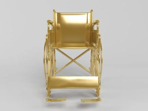 Golden 3d object isolated on white Stock Illustration