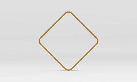 Golden 3d rhombus frame decorative element for presentation logo design rea.. Ilustración de archivo