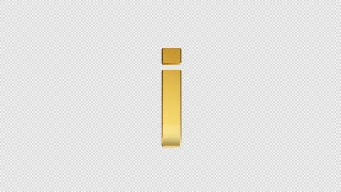 Golden 3D small Letter j 360 Rotating Loop Animation | Alpha Background Stock Footage 325211726