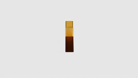 Golden 3D small Letter k 360 Rotating Loop Animation | Alpha Background Stock Footage 325211720