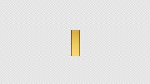Golden 3D small Letter u 360 Rotating Loop Animation | Alpha Background Stock Footage 325213903