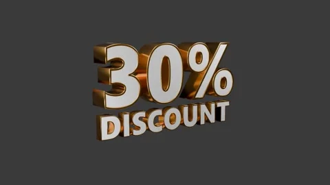 Golden 3D Text Rotating Animation, 30% OFF Stock Footage 296724975