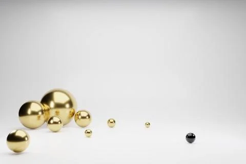 Golden abstract 3d render background. Computer generated minimalistic background イラスト素材