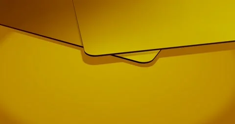 Golden Abstract 3d rendering of rotating vivid geometric shape Stock Footage 170331753