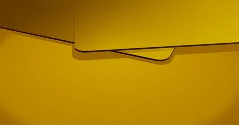 Golden Abstract 3d rendering of rotating vivid geometric shape Stock Illustration