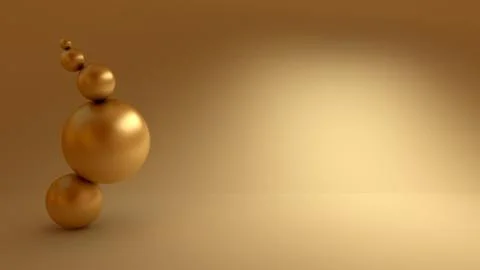 Golden abstract background 3d Stockillustratie