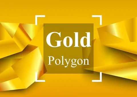 Golden abstract background. Low polygon. Vector illustrator Иллюстрация
