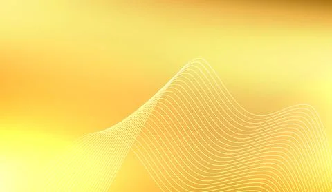 Golden abstract background with smooth wave lines and warm glowing gradient イラスト素材