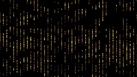 Golden abstract background. Yellow code graphic or decorating glitter backdrop Stock Footage 263015070